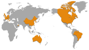 輸出実績世界地図