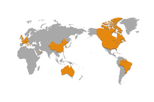 輸出実績世界地図
